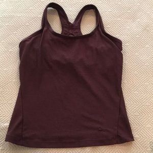 Nike dry-fit athletic top with built in bra
